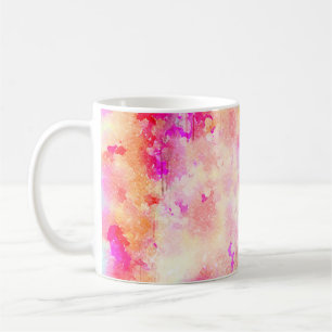 Achtergrond abstracte waterverf koffiemok