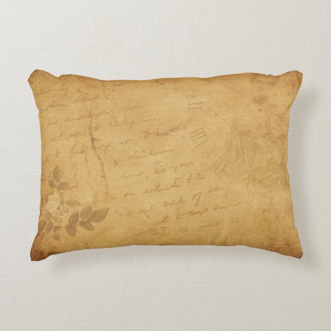 Achtergrond afbeelding bloemschrift accent kussen (Voorkant)