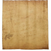 Achtergrond afbeelding bloemschrift douchegordijn (Voorkant)