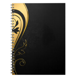 Achtergrond afbeelding goud lijst floraal notitieboek