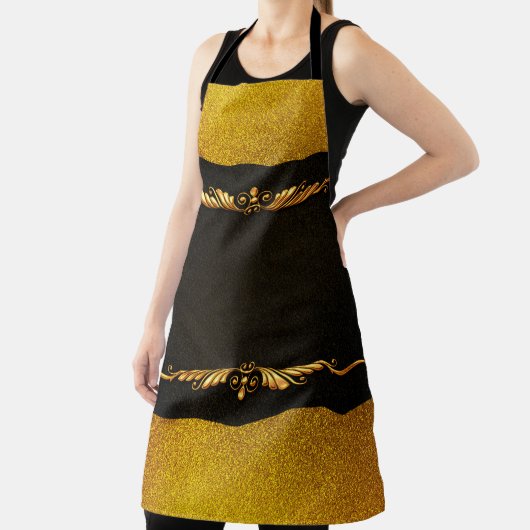 Achtergrond afbeelding goud lijst floraal schort (Insitu)