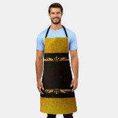 Achtergrond afbeelding goud lijst floraal schort (Gedragen)