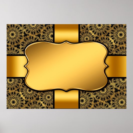 Achtergrond afbeelding goud lijst poster (Voorkant)