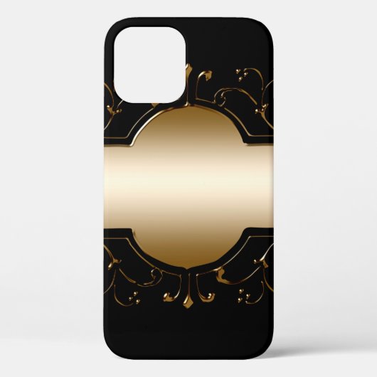 Achtergrond afbeelding goud lijst zwart Case-Mate iPhone case (Achterkant)