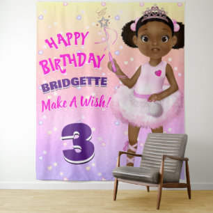 Achtergrond Afrikaanse Amerikaanse prinses Balleri Wandkleed