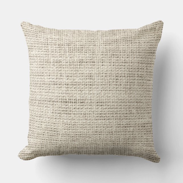 Achtergrond amandelburlap kussen (Voorkant)