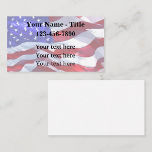Achtergrond Amerikaanse patriottische vlag Visitekaartje