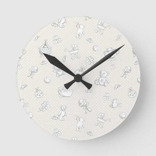 achtergrond baby ronde klok (Voorkant)