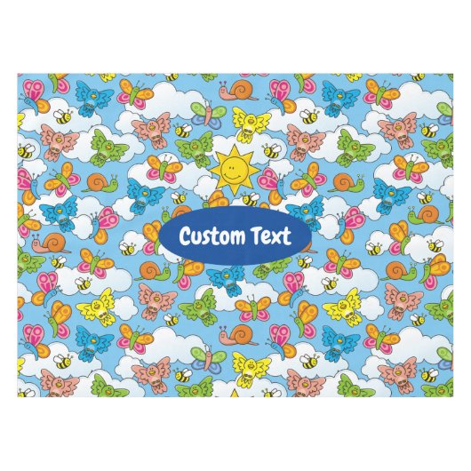 Achtergrond babydieren tafelkleed (Voorkant (Horizontaal))