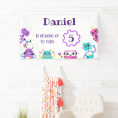 Achtergrond bij themagefeestje Robot Spandoek (Insitu)