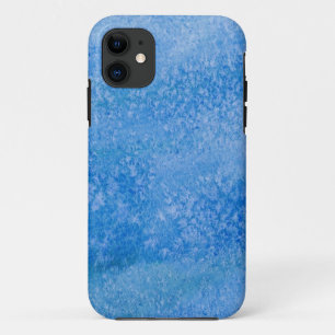 Achtergrond blauwe Waterverf iPhone 11 Hoesje