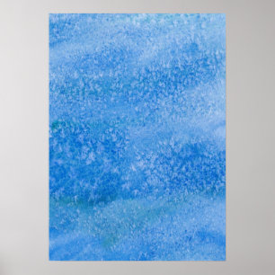 Achtergrond blauwe Waterverf Poster
