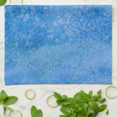 Achtergrond blauwe Waterverf Theedoek (Gevouwen)