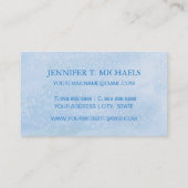 Achtergrond blauwe Waterverf Visitekaartje (Achterkant)