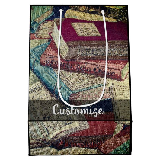 Achtergrond boeken medium cadeauzakje (Achterkant)