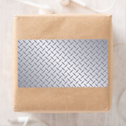 Achtergrond Bord Bright Steel Diamond Etiket (Insitu)