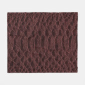 achtergrond - bruine reptielledertextuur - Croco Fleece Deken (Voorkant (Horizontaal))