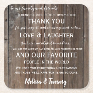 Achtergrond coaster Rustic Country Barn favorieten Vierkante Kartonnen Onderzetter