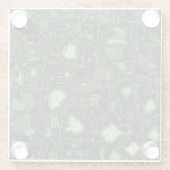 Achtergrond computercircuit glazen onderzetter (Achterkant)