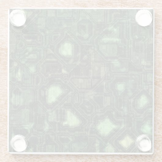 Achtergrond computercircuit glazen onderzetter (Achterkant)