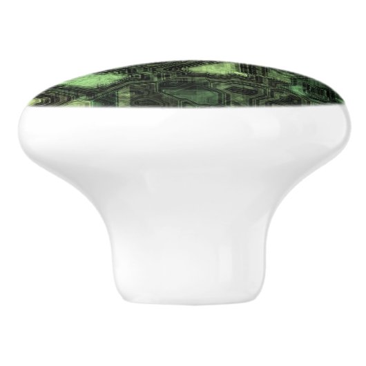 Achtergrond computercircuit keramische knop (Zijkant)