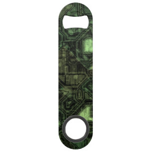 Achtergrond computercircuit speed flessenopener