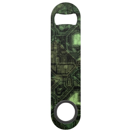 Achtergrond computercircuit speed flessenopener (Voorkant)