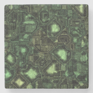 Achtergrond computercircuit stenen onderzetter