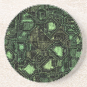 Achtergrond computercircuit zandsteen onderzetter