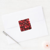Achtergrond cranberry, vers vierkante sticker (Envelop)
