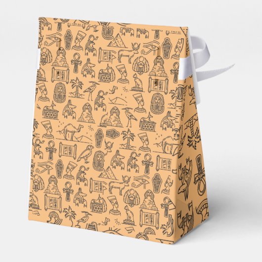 Achtergrond Egyptisch Hieroglyphic-symbool Bedankdoosjes (Achterkant)