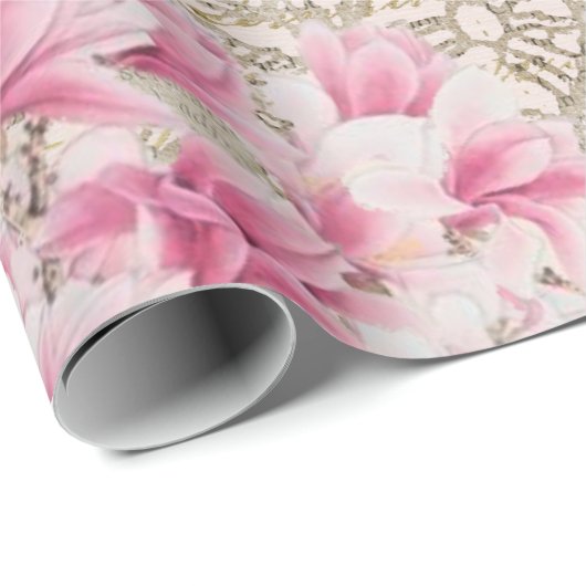 Achtergrond  eiffelbloem cadeaupapier (Rol Hoek)