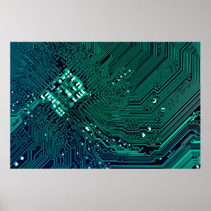 Achtergrond elektronische circuitplaat, abstract,  poster