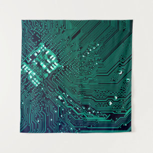 Achtergrond elektronische circuitplaat, abstract, wandkleed