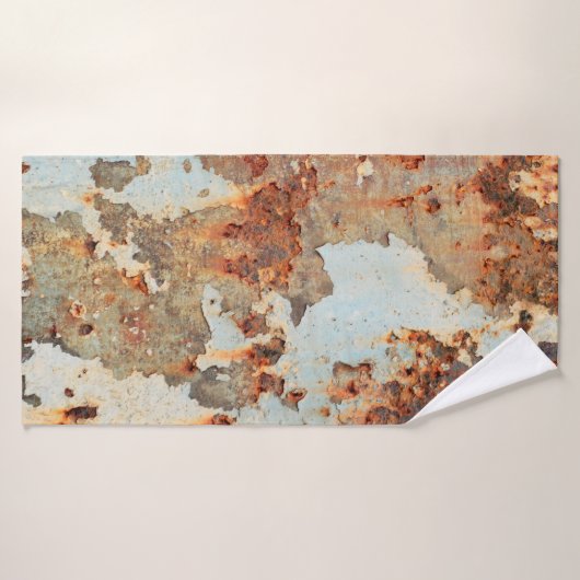 Achtergrond en textuur van het oude roestoppervlak badhanddoek (Badhanddoek)