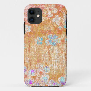 achtergrond floral grunge wall iPhone 11 hoesje