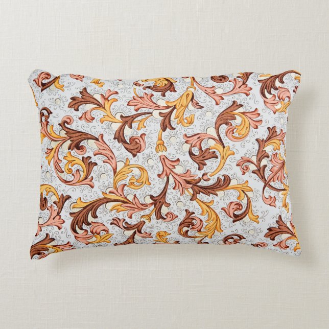  achtergrond - Floral Pattern uit 18e eeuw Accent Kussen (Voorkant)