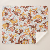 achtergrond - Floral Pattern uit 18e eeuw Sherpa Deken (Voorkant (horizontaal))