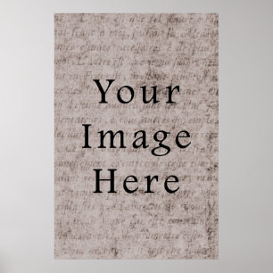 Achtergrond  Frans tekstperkamentpapier Poster