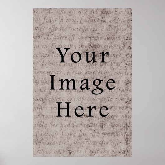 Achtergrond  Frans tekstperkamentpapier Poster (Voorkant)