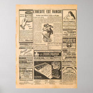 Achtergrond gebruikt papier. Oude krantenpagina's  Poster
