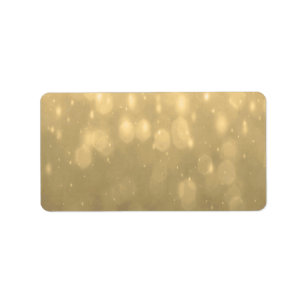 Achtergrond - Gold Bokeh Glitter Lights Etiket