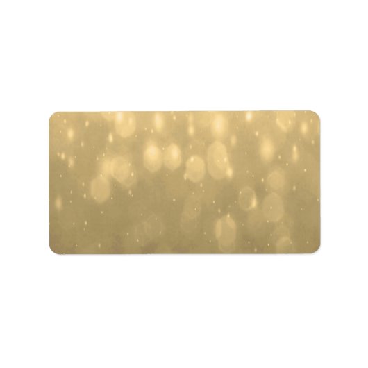 Achtergrond - Gold Bokeh Glitter Lights Etiket (Voorkant)