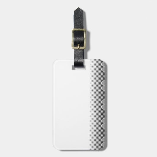 Achtergrond grijs en wit snijpad bagagelabel (Voorkant verticaal)