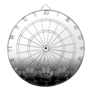 Achtergrond grijs en wit snijpad dartbord