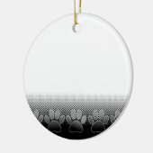 Achtergrond grijs en wit snijpad keramisch ornament (Links)