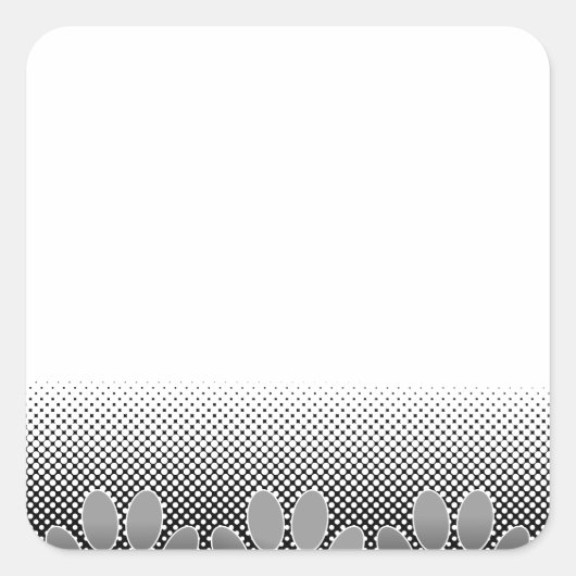 Achtergrond grijs en wit snijpad vierkante sticker (Voorkant)