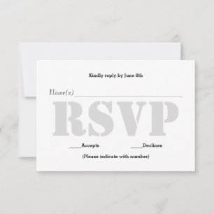 Achtergrond Grijs Sjabloon - RSVP-reactiekaart