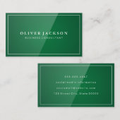 Achtergrond groen gloss visitekaartje (Voorkant / Achterkant)