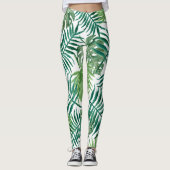 Achtergrond groen Plant Leggings (Voorkant)